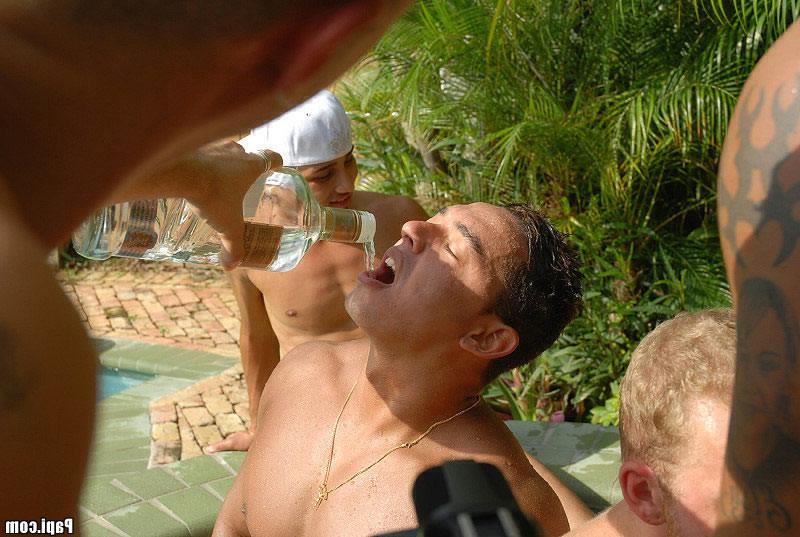 13P Amazing hot gay reality sex action cum watch anal cum shots orgy pool side party