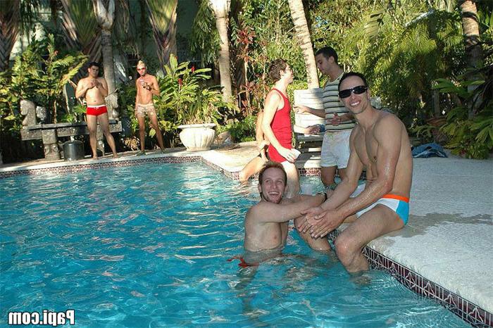 11P Papi pool party gets crazy when the guys get naked and frisky