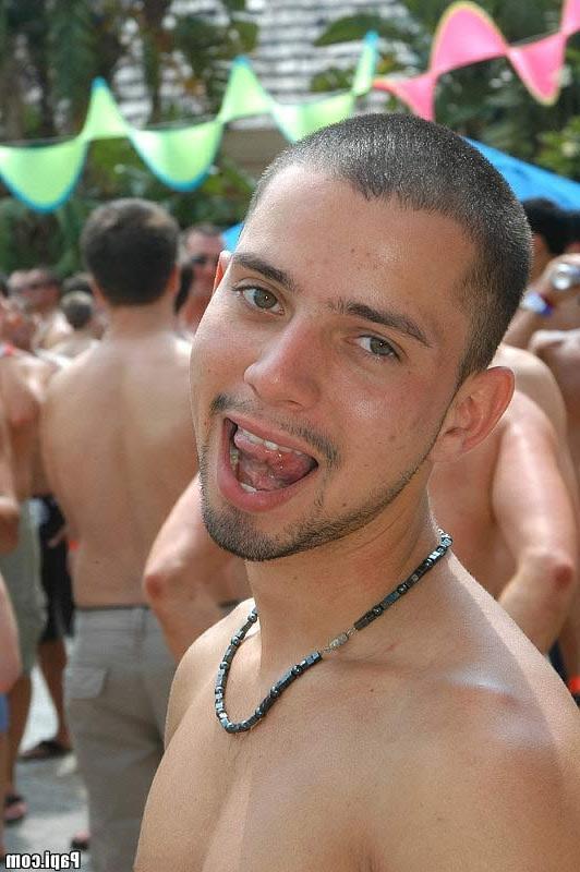 12P Hot papi gay pool party action gets hot at naked gay wet pool sex after party