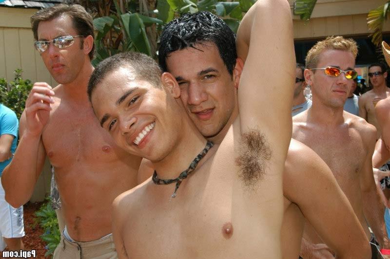 12P Hot papi gay pool party action gets hot at naked gay wet pool sex after party