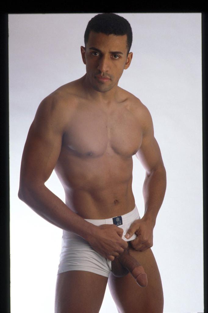 15P A hung Latin stud shows off his fit body and huge tool