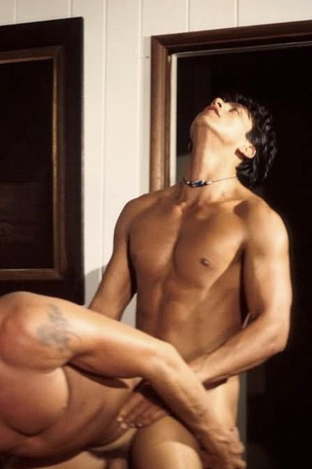 20P Blond and latino brawny fellows blowing and screwing passion