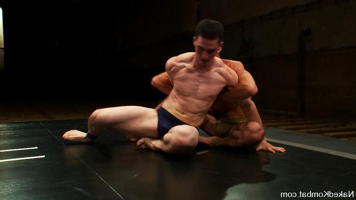 15P Two muscular gays wrestling hard