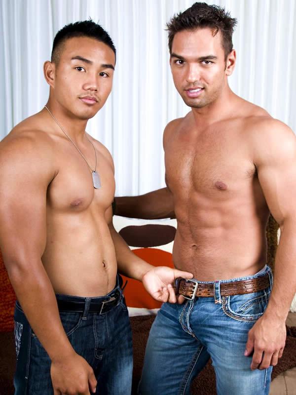 15P Buff asian hunk sucking his friends cock