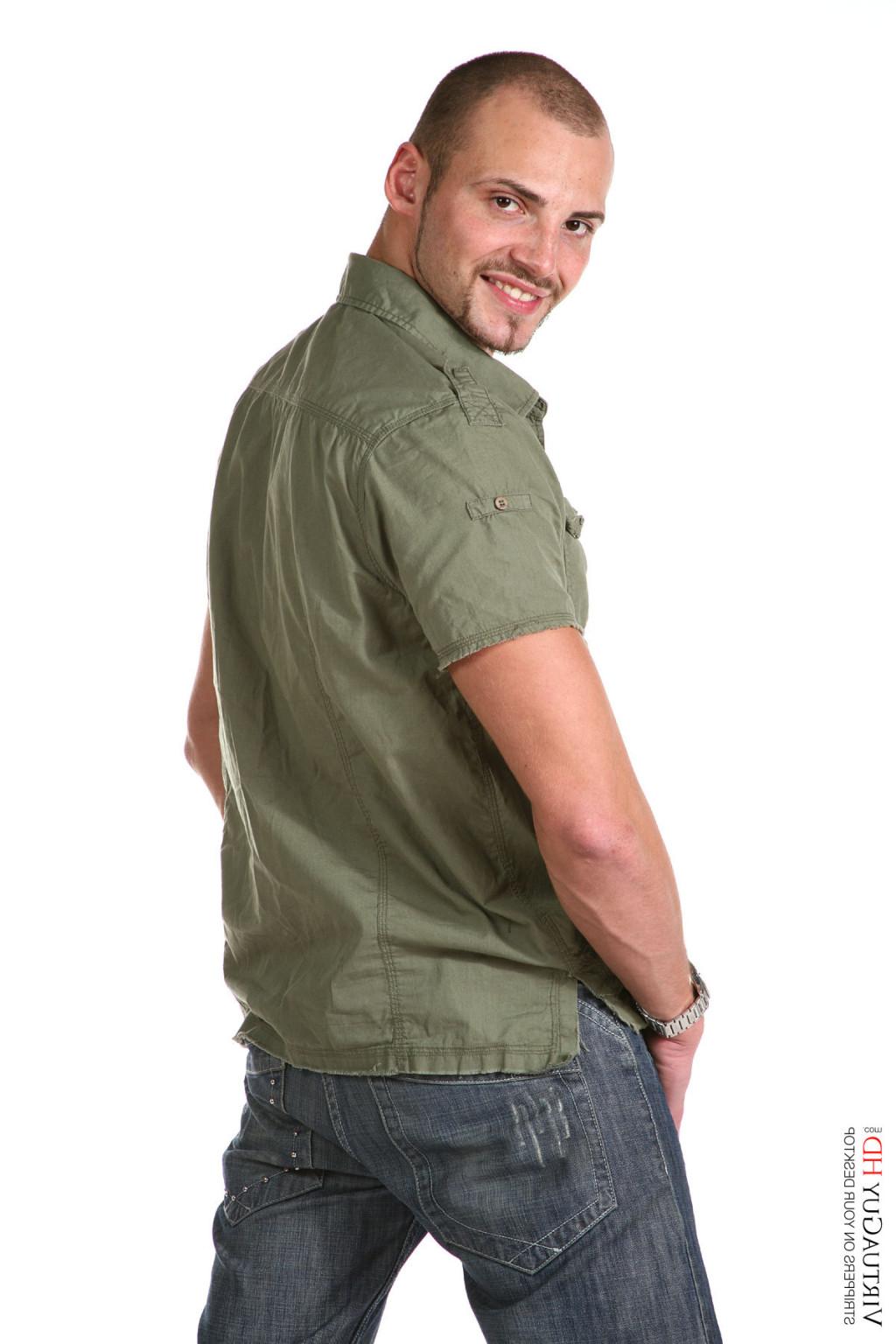 15P Handsome gay caressing his hard dick