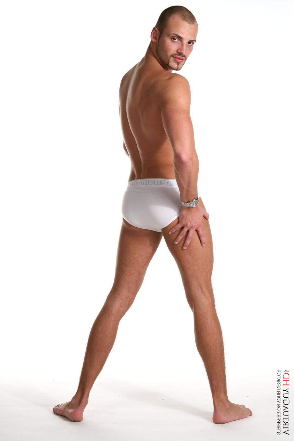 15P Handsome gay caressing his hard dick
