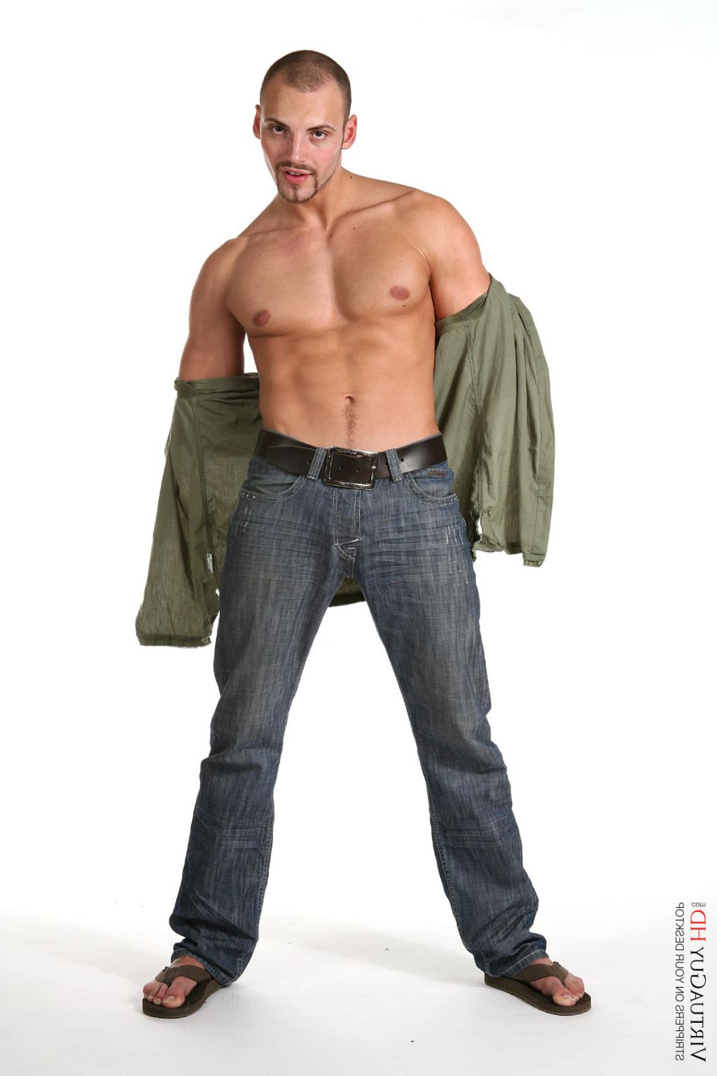 15P Handsome gay caressing his hard dick
