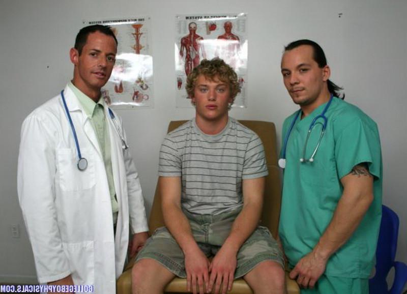 16P Two gay doctors on one hot sexy young blonde college boy