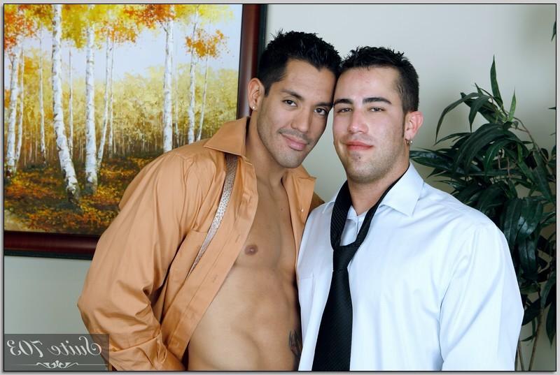 16P Two hot young sexy muscle gay studs fucking in the office