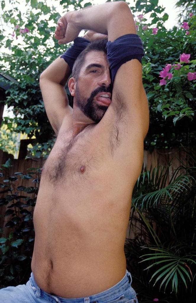 20P Hairy gay loves flashing and playing with his huge cock