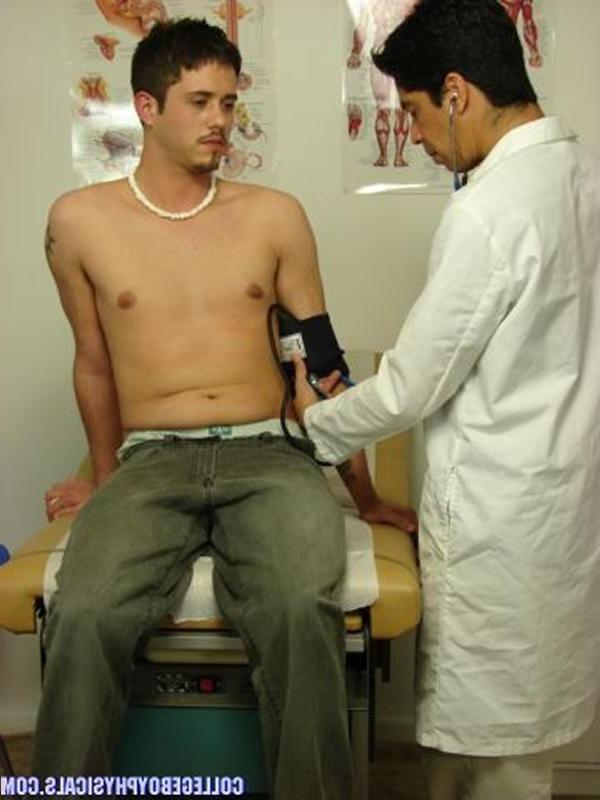 15P Hot hung college stud gets his cock and ass examined by hot doc.