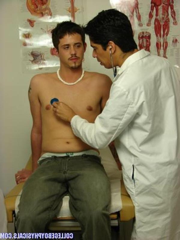 15P Hot hung college stud gets his cock and ass examined by hot doc.