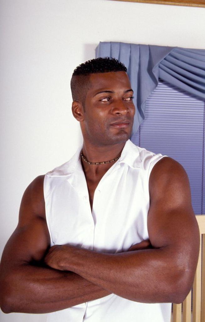 20P Teasing ebony gay loves posing and fhashing his huge cock