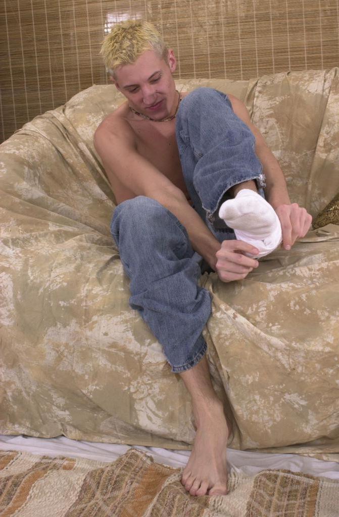 20P Horny gay teen love strip teasing and playing with his cock