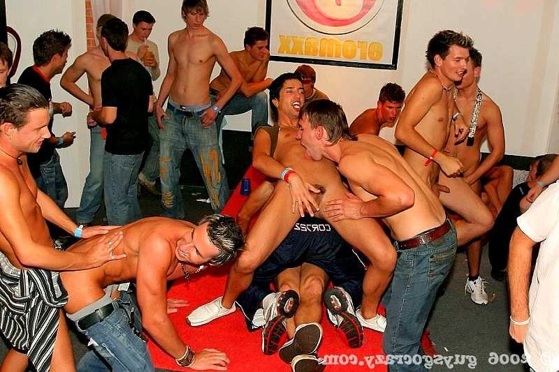 20P Group of gays pop their loads allover twinks dick