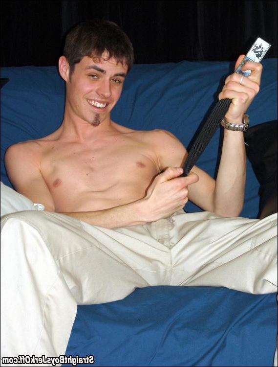 16P straight twink jerking off his pretty nice cock at first