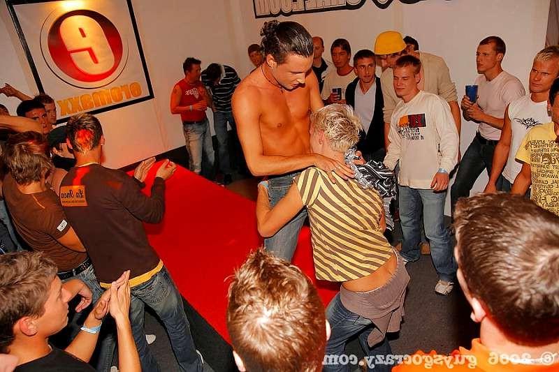 20P Teen gays all try to get a piece of strippers cock