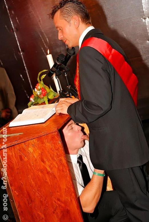 19P Mayor and hung gay guys in town hall wedding fuck party