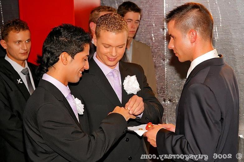 19P Mayor and hung gay guys in town hall wedding fuck party