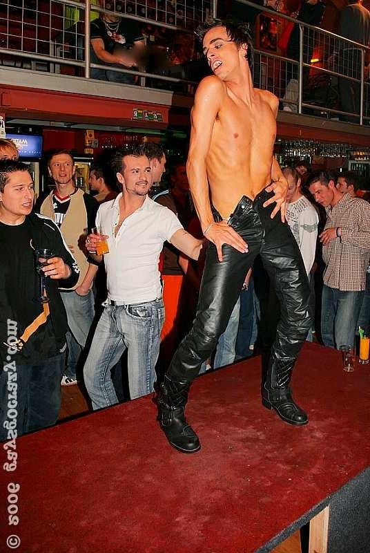 20P Gay strippers party with men licking whipped cream