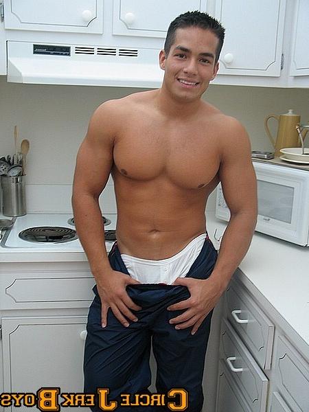 14P Hunk with a solid chest in his boxers