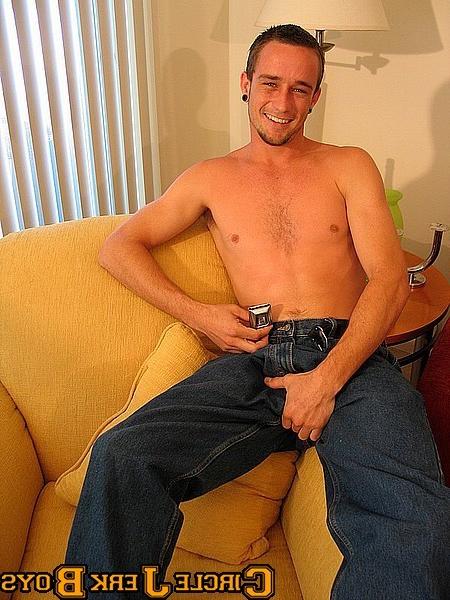 14P Hunk with no shirt on in jeans