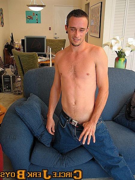 14P Hunk with no shirt on in jeans