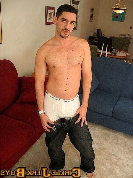 14P Hunk with a tat on his back in his bike shorts