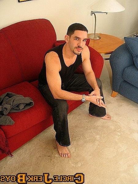 14P Hunk with a tat on his back in his bike shorts