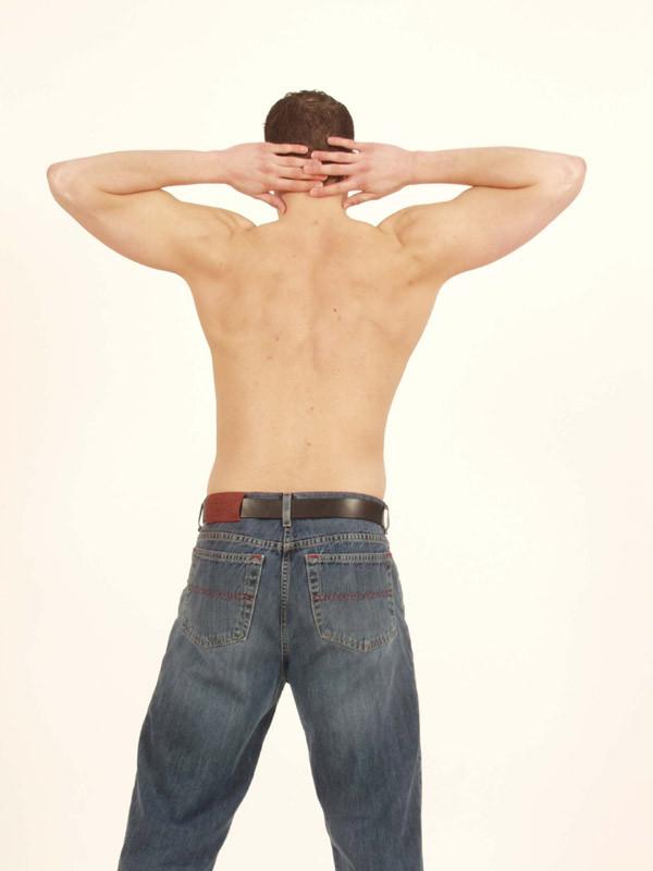 15P Hunk strips down to his undies