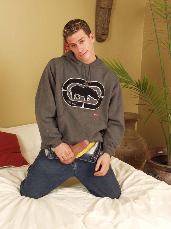 15P Sexy twink showing off his huge cock
