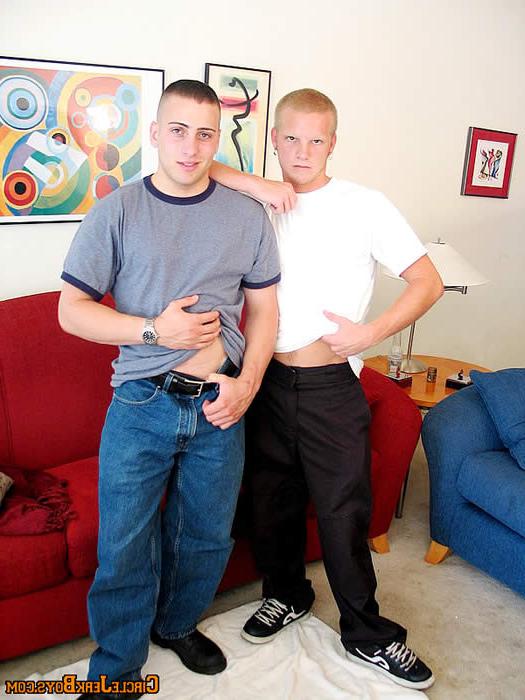 15P Two horny gay studs undressing