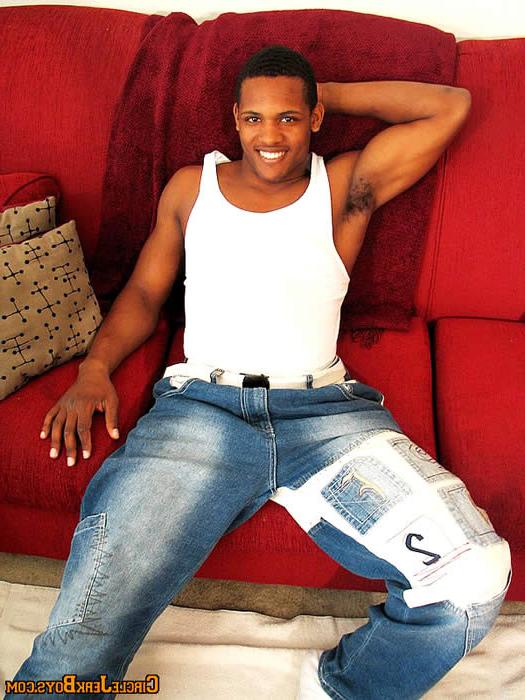 15P Black hunk with muscular body