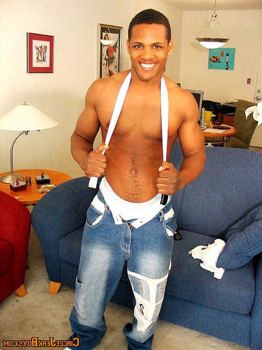 15P Black hunk with muscular body