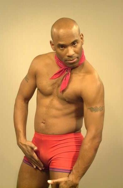 13P Sexy black hunk showing off his body