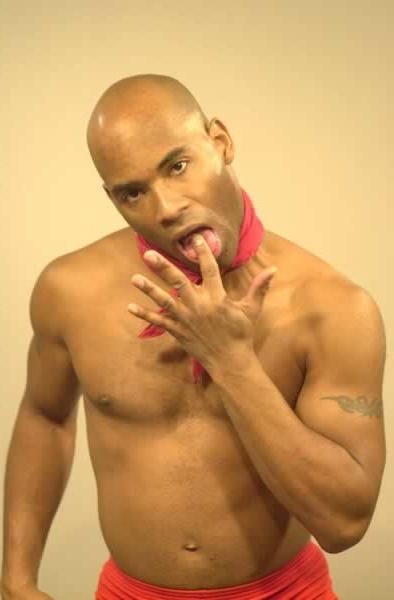 13P Sexy black hunk showing off his body