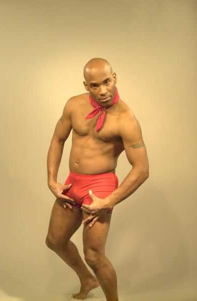 13P Sexy black hunk showing off his body