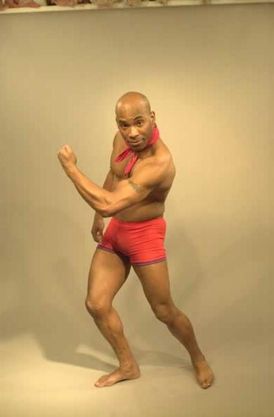 13P Sexy black hunk showing off his body