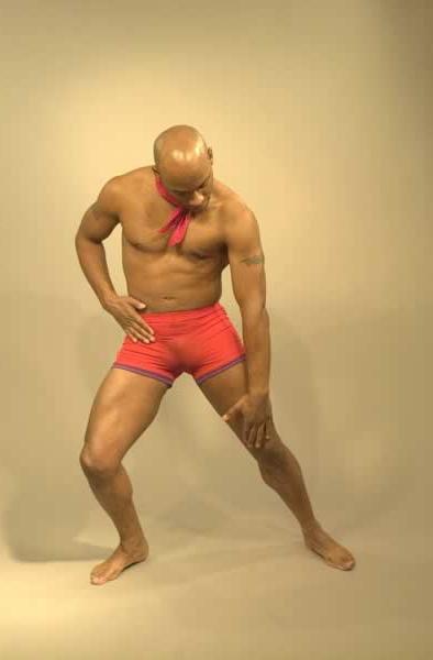 13P Sexy black hunk showing off his body