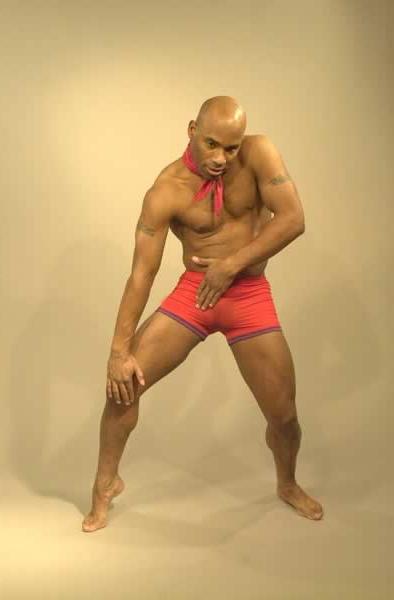 13P Sexy black hunk showing off his body