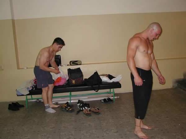 13P Studs working out in the gym