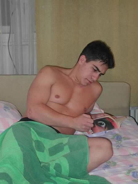 13P Smooth hunk showing his cock