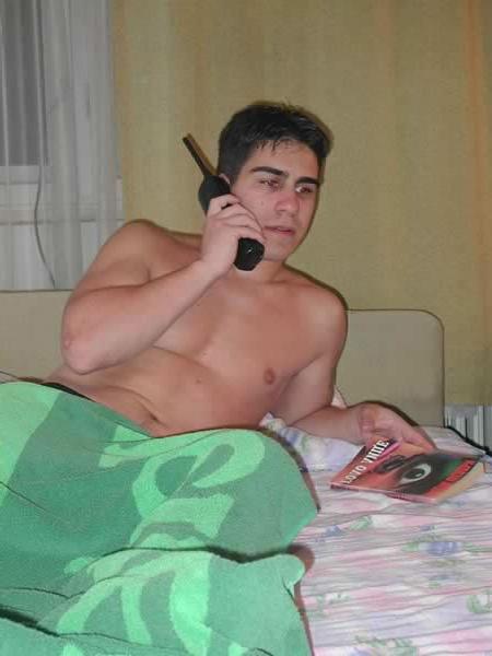 13P Smooth hunk showing his cock