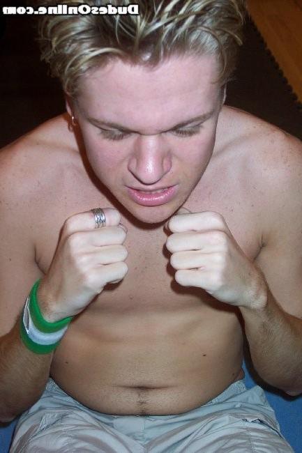 15P cute gay stud working out and showering