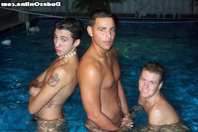 15P cute gay stud working out and showering