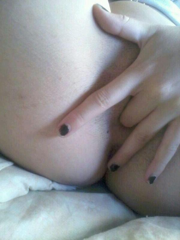 10P Spanish babe fingering her tight ass and licking her tits