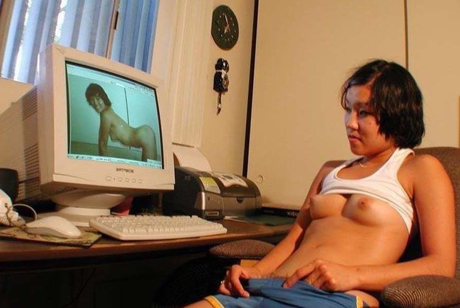 16P Picture selection of a horny amateur webcam babe masturbating 
