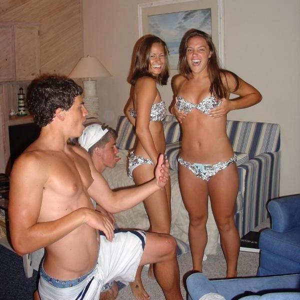 15P Drunk babes at hardcore party