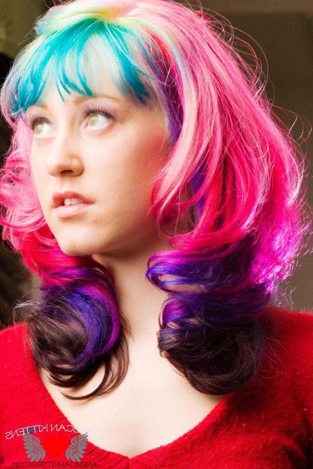 18P Hannah Holdem multi colored hair