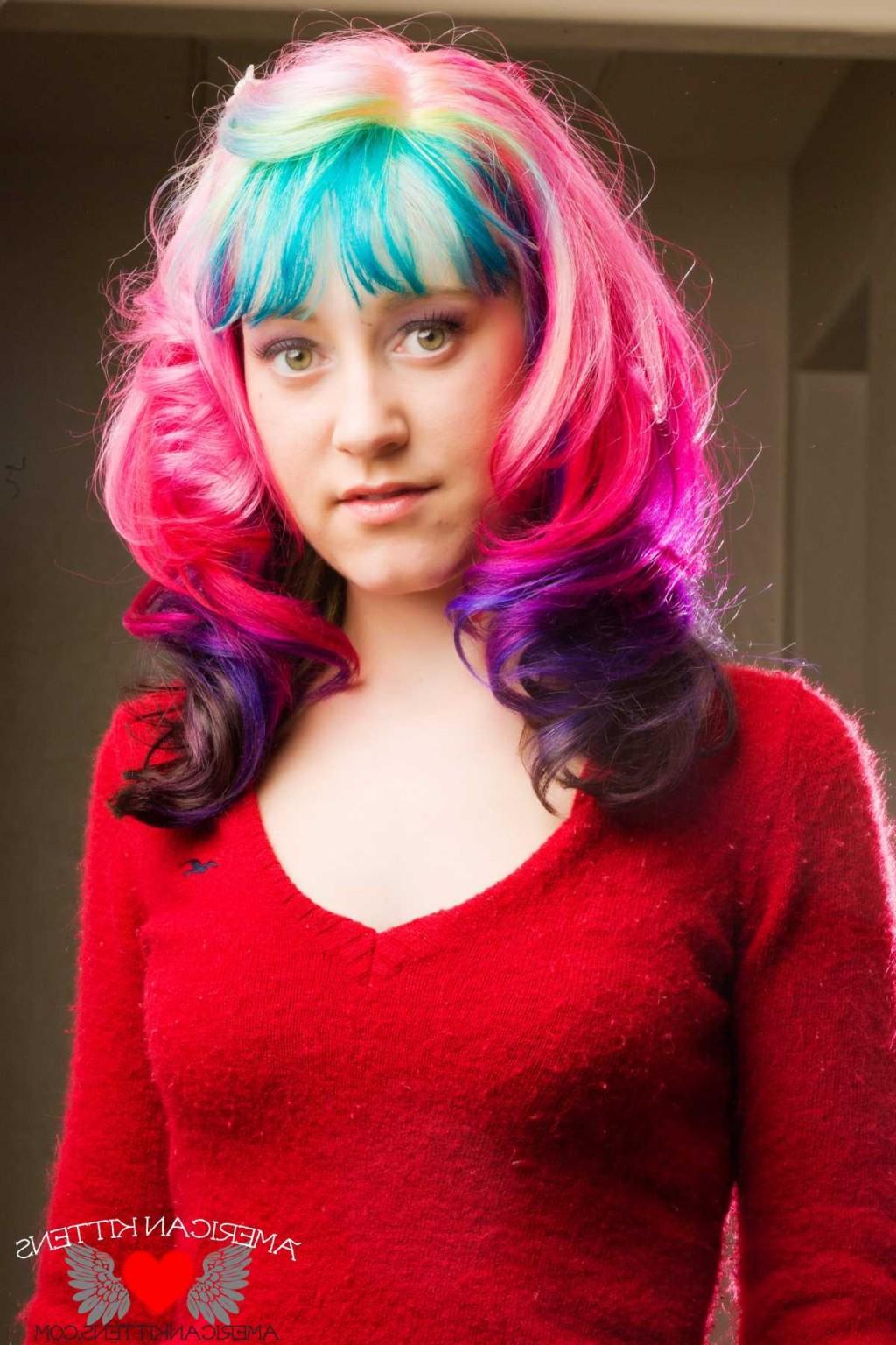 18P Hannah Holdem multi colored hair